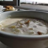 Sunset Clam Chowder · Traditional new England style WITH BACON.