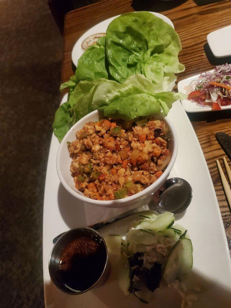 Chicken & Shrimp Lettuce Wraps · Bibb lettuce, cucumber salad, spicy sesame sauce 1.