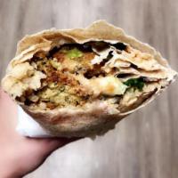 The Lazy Hustler Falafel Burrito · 