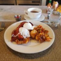 French Toast and Crispy Bacon Benedict · 