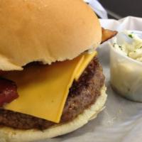 Cheeseburger · Our delicious 8 oz. all beef burgers with your choice of cheese.