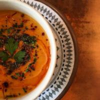 Red Lentil Soup · With pita