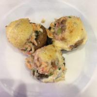 Stuffed Mushrooms · Mushrooms hollowed out and then filled with a variety of seasoned ingredients. 