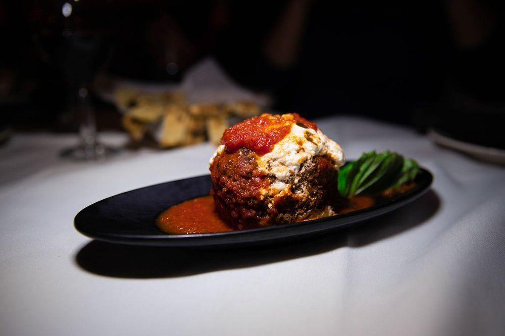 Meatball · Large baked Italian meatball, herbs, and marinara. Topped with baked ricotta cheese.