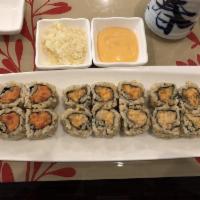 Spicy Maki Combo · Spicy tuna, spicy salmon and spicy yellow tail. Served with soup or salad.