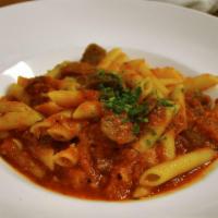 Spicy Sausage Penne · 