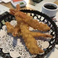 Shrimp Tempura · Deep-fried shrimp.