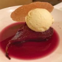 Cardamom, Red Wine Poached Pear · 