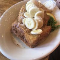Elvis Presley French Toast · French Toast filled with peanut butter, dredged in panko and fried till perfection - topped ...