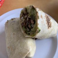 Mix Shawarma Wrap · Thin slices of chicken and beef marinated of special spices.