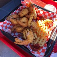 Shrimp Platter · 8 Piece Fried Shrimp Platter, Served with Crisscut Fries and our Signature Coleslaw, Tartar ...