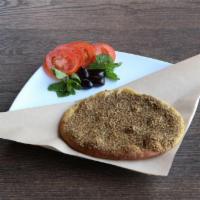 Zaatar · Manaish. Thyme, sesame seeds, herbs and olive oil.