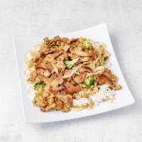 T1. Chicken Teriyaki · Served with mixed vegetables and white rice.