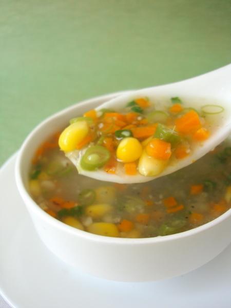Sweet Corn Vegetable Soup · Vegetarian.