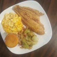 Fried Catfish Plate · Catfish served w/ two sides choice of bread
