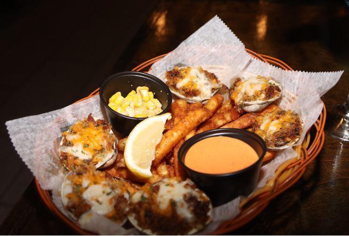 Clams Casino · Served with Cajun fries and choice of sauce.