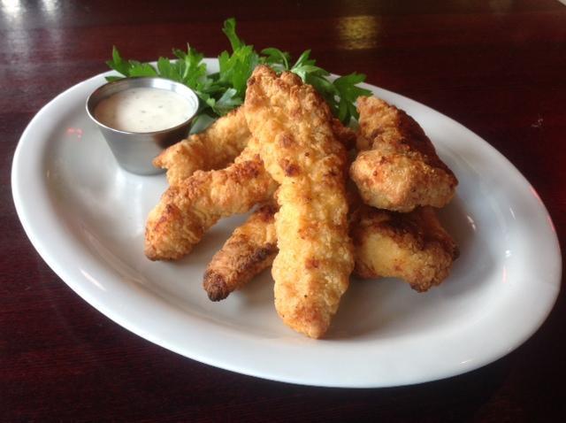 Chicken Tenders · Served with seasoned streets fries, choice of BBQ or ranch.