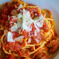 Pasta with Meat Sauce · House made meat sauce and pecorino. Choice of pasta.