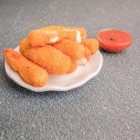 6 Pieces Mozzarella Sticks · Melting breaded cheese sticks served with marinara sauce.