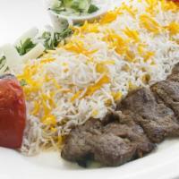 Kabob Barg · Fillet mignon. Flattened strips of grilled marinated beef broiled to perfection.
