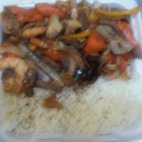 Stir-Fry House Special · Beef, shrimp, chicken and vegetables.