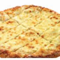 Triple Cheese Bread · Hot buttered bread sticks topped with mozzarella, cheddar and Parmesan cheeses. Served with ...