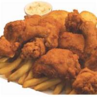 8 Piece Dark Fried Chicken · 4 things and 4 drumsticks.