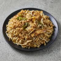 N1. Pad Thai · Thai noodles. Stir fried rice noodles with green onions, bean sprouts and eggs. Topped with ...