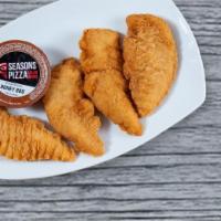Fresh and Hand-Breaded Chicken Tenders · Served with your choice of dipping sauce.