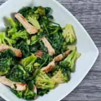 CBS Bowl · Grilled chicken strips, sauteed broccoli and spinach. Spicy.