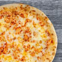 Buffalo Chicken Pizza · Chicken breast, hot sauce, mozzarella and Gorgonzola.