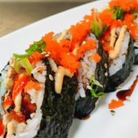 Dynamite Roll · deep fried spicy tuna andTop: spicy unagi sauce.
