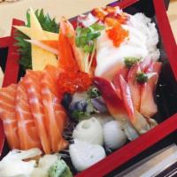 Chirashi · Assortment of fresh fish over sushi rice.