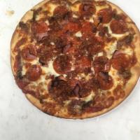 Meatlovers Pizza · Pepperoni, sausage, Italian beef, bacon and Canadian bacon.