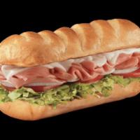 Large Virginia Honey Ham Sub · Enjoy 1 of our hot high-quality meats and cheese. Loaded completely with mayo, deli mustard,...