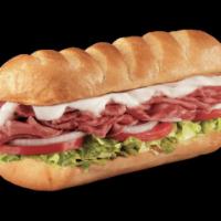 Medium Corned Beef Brisket Sub Combo · USDA choice. Enjoy 1 of our hot high-quality meats and cheese. Loaded completely with mayo, ...