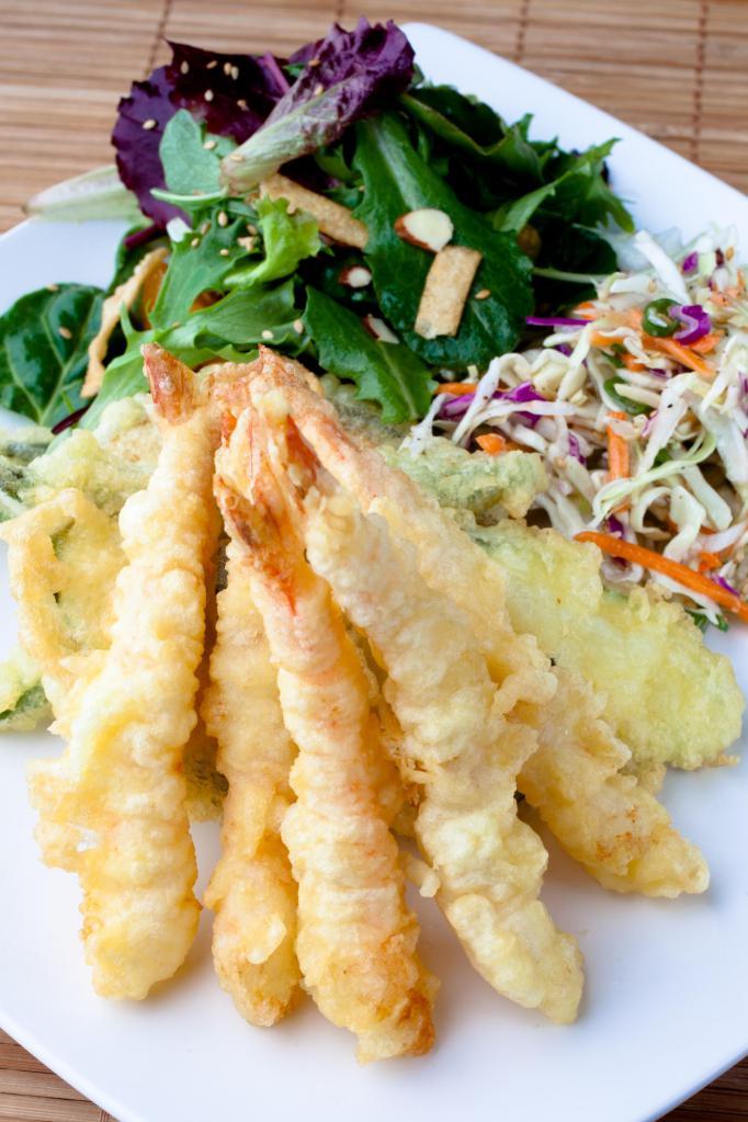 Tempura Plate with 2 Sides · Served with rice and choice of 2 sides.