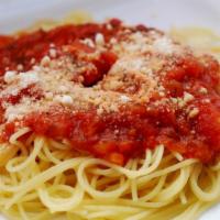 Spaghetti · Comes with meat sauce or marinara sauce.