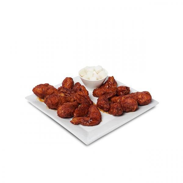 Drums-- Large- 15 pc · Served with your choice of Soy Garlic,Spicy, Sweet Crunch or Half and Half