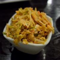 Kimchi Coleslaw · 120 Cal. 
Our Kimchi Coleslaw contains Kimchi (Korean pickled cabbage), sriracha sauce and o...