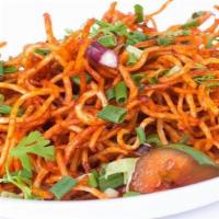 Chinese Bhel · Crispy Fried noodles makes a twist on the popular Indian snack.