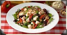 Chicken Field Green Salad · Seasonal. A tender mix of field greens topped with diced grilled chicken, julienned roasted ...