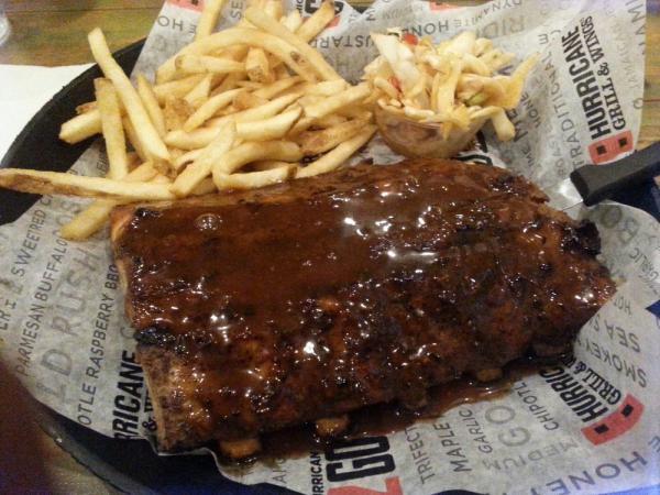 Hurricane Ribs · Smoked baby back ribs served with your choice of BBQ sauce. Served with your choice of two sides.