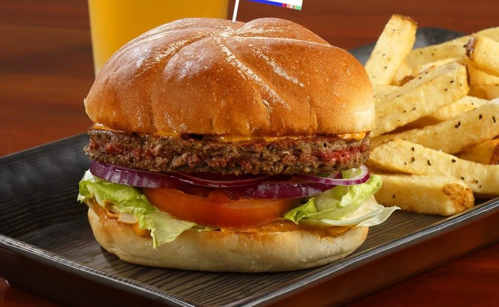 Impossible Burger · It has all of the flavor and protein of a beef burger, but it is made from plants. Choose your choice of toppings.