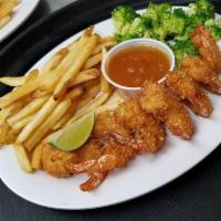 Coconut Shrimp · Coconut encrusted jumbo shrimp served with spicy Coco Loco sauce for dipping. Served with 2 ...