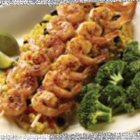 Island Grilled Shrimp · Gilled shrimp perfectly seasoned with our smokey Mesquite rub and drizzled with our Garlic P...