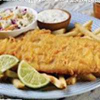 Yuengling® Beer-Battered Fish & Chips · A generous lightly-fried Haddock fillet with a side of tartar sauce. Served with 2 sides.