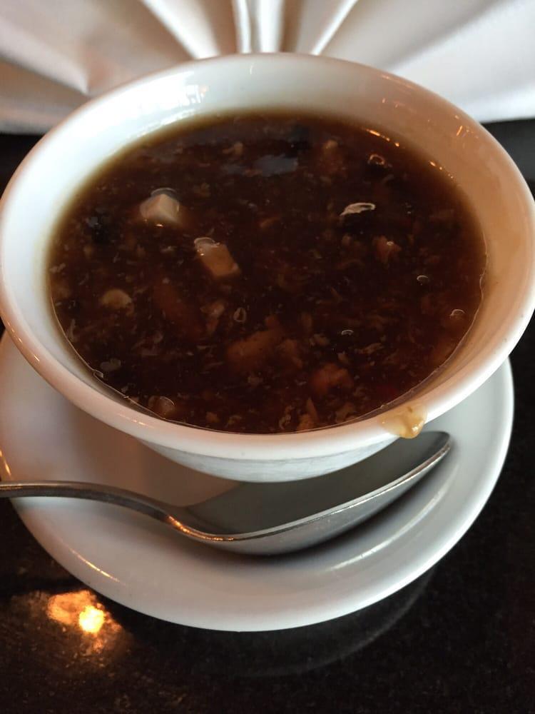 Hot and Sour Soup · Chicken, egg, bamboo, black mushrooms and tofu in a savory, tangy broth.