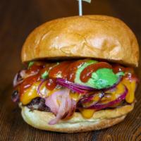 Black Bean Burger · The Nature's grill original! Our house made black bean veggie patty topped with cheddar, BBQ...