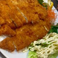 Chicken Katsu · Breaded deep fried boneless chicken cutlet served with katsu sauce on the side. Lightly batt...